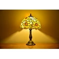 thumbnail image 2 of Tiffany Style Lamp Table Lamp Bedside Desk LED Lamp Bedroom Stained-Glass 18.1'' Height Multi-color, 2 of 4