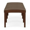 thumbnail image 3 of Lenox Wood Reception Waiting Room 18" 3-Seat Bench / Walnut Wood / Brown, 3 of 5