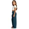 thumbnail image 5 of UJNDER Girls Stylish High Waisted Casual with Elastic Waist and Drawstring for Comfort Girls Pants,Navy,8-9 Years, 5 of 6
