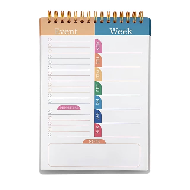 Ohufall A5 Coil Planner Student Daily Planning To-Do List & Important Reminder Notebook