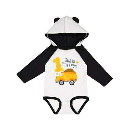 

Inktastic Dump Truck 1st Birthday Gift Baby Boy or Baby Girl Long Sleeve Bodysuit