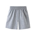 thumbnail image 5 of VBTAPA Boys Girls Cotton Athletic Shorts, Toddler Athletic Basketball Short Pants, Solid Summer Soccer Shorts, Kids School Sports Jogger Shorts Gray 4-5 Years, 5 of 7