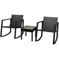 thumbnail image 1 of vidaXL 3 Piece Bistro Set Poly Rattan Black, 1 of 5