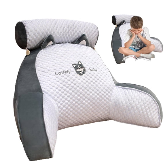 Almohada de lectura Shakven con rollo de cuello desmontable para adultos