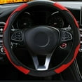 thumbnail image 5 of Red Car Microfiber Leather SteeRings Wheel Cover 38cm Universal Accessories, 5 of 9