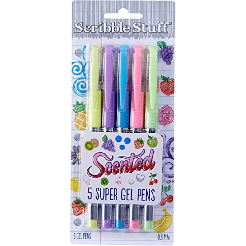 Write Dudes Scribble Stuff Scented Super Gel Pens 5 Count Walmart 