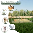 thumbnail image 4 of 2024 New 10x20 Ft Large Walk in Chicken Coop Cage, Galvanized Metal Farm Poultry Run Hutch with Waterproof and Anti-UV Cover, Lockable Hen House for Backyard, 4 of 5