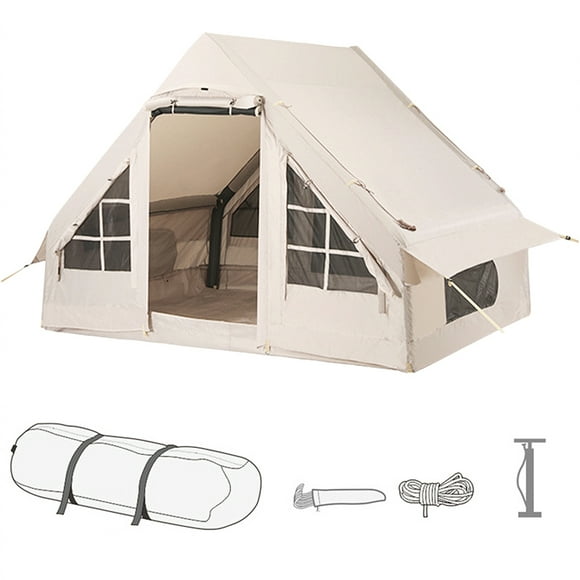 Tente Gonflable Imperméable Tente de Camping pour la Pêche Randonnée Chapelage Randonnée pour 3-8 Personnes