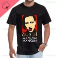 thumbnail image 3 of Verano Marilyn Manson Retro lavado Homme Unisex algodón Tops Primer plano adulto camiseta rana deriva moda desgaste ropa de calle camiseta, 3 of 5