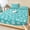 Aqua, Mint, variant on Twin Sze Fitted Sheet Set - Blue Flowers 2 Piece Bedding Sets 16" Deep Pocket Fitted Sheet with 1 Pillowcase, Coastal Rustic Botanical Blooms Floral Brushed Microfiber Hotel Luxury Bed Sheets