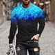 thumbnail image 1 of Blusas y camisas de manga larga con cuello redondo para hombre, blusa informal de manga larga con cuello redondo y estampado., 1 of 3