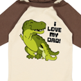 thumbnail image 4 of Inktastic I Love my Dad with Baby and Daddy Tyranasaurus Rex Boys or Girls Long Sleeve Baby Bodysuit, 4 of 5