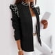 thumbnail image 1 of Puntoco, ropa de negocios para mujer, Color sólido, manga larga, cremallera, adelgazante, cárdigan, abrigo, chaqueta, liquidación superior Puntoco Puntoco-3552, 1 of 9