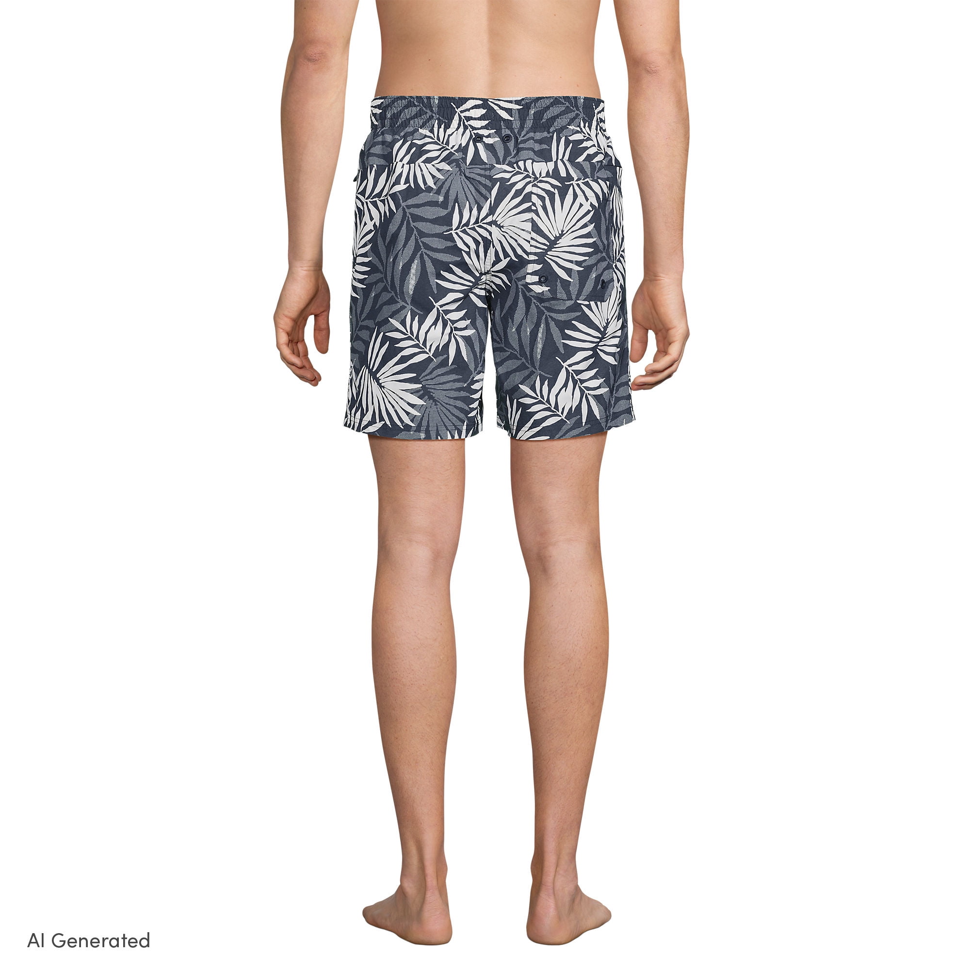 Lands' End Men's 7 Inch Volley Hydroliner Swim Trunks