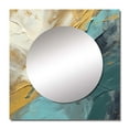 thumbnail image 2 of Designart "Sundown Serenity In Blue And White" Abstract Shapes Pink Large Square Mirror - Square Bedroom Mirror Printed Wall Decor - Transitional Square Printed Wall Mirror Art, 2 of 5