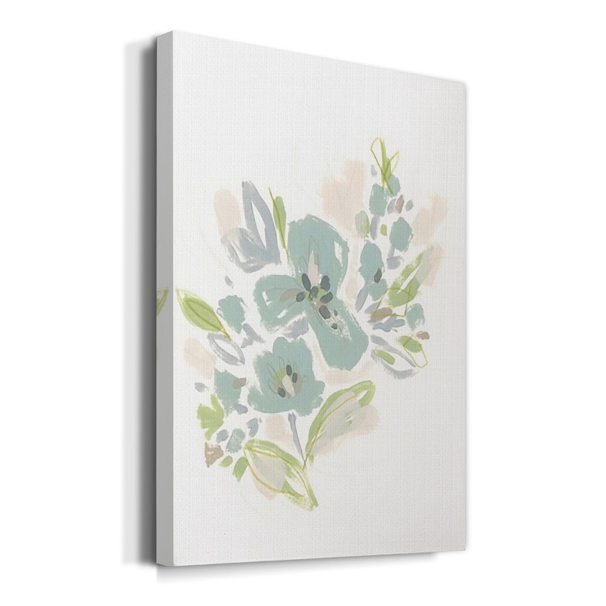Seafoam Petals III Premium Gallery Wrapped Canvas - Ready to Hang