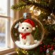 thumbnail image 1 of mfyjkho Adorno navideño transparente con forma de bola y escena invernal en miniatura para árbol de Navidad (8 cm, 1 unidad), 1 of 6