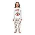 thumbnail image 4 of Family Matching Holiday Pajama Set, Santa Fishing Design with Festive White Patterned Pants, 4 of 7