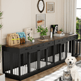 thumbnail image 6 of QUNTTINA 63'' Extra Large Double Dog Crate Furniture, with Divider and 3 Drawers for Pet, 6 of 12