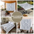 thumbnail image 6 of Navy Blue Boho Tapestry for Bedroom Wall Hanging Tapestry, Vintage Southwestern Geometric Stripes Ceiling Backdrop Tapestries Poster Blanket Wall Decor for Teens Room Living Room Dorm 39" x 59", 6 of 8