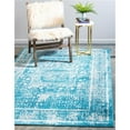 thumbnail image 1 of Unique Loom 3145849 2 x 3 ft. Cavalli Rosso Rectangular Rug, Blue, 1 of 5