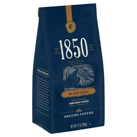 1850 Black Gold, Dark Roast Ground Coffee, 12-Ounce - Walmart.com