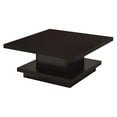 thumbnail image 6 of Bowery Hill Square Pedestal Storage Coffee Table in Cappuccino, 6 of 14