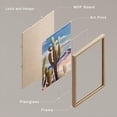 thumbnail image 4 of PixonSign Framed Canvas Print Wall Art Set - Pastel Vibrant Southwest Desert Landscape Art - Set of 3 Nature Cactus Mountain Range Wall Décor for Living Room, Bedroom - 8"x10" Panels Natural, 4 of 5