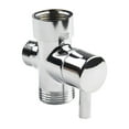 Chrome Plated Brass Diverter Valve TAdapter Connector 3Ways for Shower