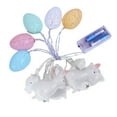 thumbnail image 3 of YWIYIUD 1PC Easter Banner 3D Eggs Rabbit Banner Cute Rabbit Garland, Rabbit Eggs String Lights Battery Operated, Spring Decor Lights for Indoor Outdoor, Easter Spring Party Decorations 5/10 FT, 3 of 8