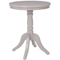 SAFAVIEH Vivienne Classic Solid Round Top Side Table, Quartz Grey