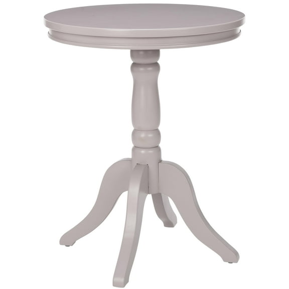 SAFAVIEH Vivienne Classic Solid Round Top Side Table, Quartz Grey