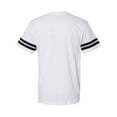 thumbnail image 4 of Adult Men Football Fine Jersey Tee Color White Solid/ Black Large Size, 4 of 5