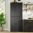 thumbnail image 4 of Kojooin Tall Kitchen Pantry Cabinet - 70" Freestanding Storage with 4 Doors and Adjustable Shelves for Dining, Bathroom, and Living Room, 4 of 8