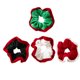 thumbnail image 2 of 4pcs Christmas Hair Scrunchies Assorted Colors Elastic Hair Ties for Holiday Party Costume Dress Up, 2 of 3