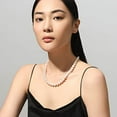thumbnail image 5 of Aleasha 8mm Faux Pearl Necklace Earrings Set for Women White Round Glass Pearl Wedding Jewelry Gifts, 5 of 6
