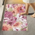 thumbnail image 2 of Dreamtimes Flower Pattern Bathroom Rug Set 2PCS Ultra Soft Bath Rugs, Non Slip Absorbent Shaggy Bath Mat Set with U-Shaped Toilet Mat (17.3"x13.4"& 23.6"x15.7"), 2 of 6