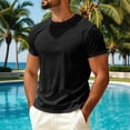 thumbnail image 2 of Sewkxo Crewneck Tshirts Men Plain T Shirts Relaxed Fit Basic Tees Soft,Black 2XL, 2 of 5