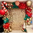 thumbnail image 3 of Kit de guirnaldas navideñas con forma de arco con forma de globo Beaumode, 160 unidades, rojo, verde y dorado, 3 of 8