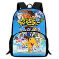 thumbnail image 5 of Mochilas de dibujos animados Digimon para niños, niñas y niños, regalo de cumpleaños para estudiantes, mochilas escolares para niños, mochila duradera de gran capacidad para acampar, 5 of 5