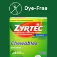Zyrtec 24 Hour Allergy Relief, DyeFree Chewable Tablets, Fast Acting