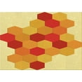 thumbnail image 1 of Ahgly Company Machine Washable Indoor Rectangle Transitional Orange Red Orange Area Rugs, 6' x 9', 1 of 7
