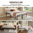 thumbnail image 6 of Alvantor Heavy Duty Metal Bed Frame with Storage, Steel Slat Support,Black,Full, 6 of 7