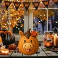 thumbnail image 5 of Cute Farm Animal Pumpkin Figurines Thanksgiving Decor, Resin Animal Statue Autumn Fall Harvest Home Centerpiece Displays (Horse), 5 of 7