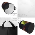 thumbnail image 2 of Balery Tennis Ball In Fire1 Cesta de ropa redonda con asas, impermeable, independiente, para ropa, juguetes, dormitorio y familia-Small, 2 of 6
