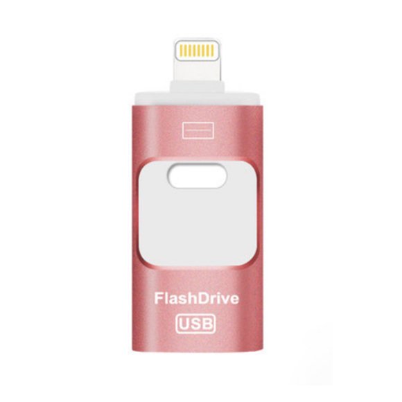 EGNMCR Portable USB Flash Drive For I-Phone, I-Pad & Android 3-in-1 8G Metal Otg USB Disk USB drive