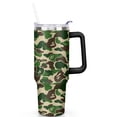 thumbnail image 2 of Green Camouflage 40 OZ Tumbler Cup with Lid and Straw Gifts for Mom Friend Sister Grandma, 2 of 5