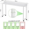 thumbnail image 3 of TLSUNNY 70.8" Overbed Table with Wheels, Mobile Bed Desk, Rolling Computer Desk Laptop Cart, for Hospital & Home Use, 3 of 8