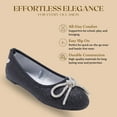 thumbnail image 4 of bebe Girls' Ballet Flats - Sparkly Ballet Shoes for Girls with Glitter and Rhinestone Bow, Girl's Shoe for Little Kid/Big Kid, 4 of 9