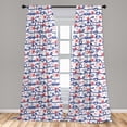 thumbnail image 5 of Ambesonne Starfish Curtains, Scallops, Pair of 28"x63", Multicolor, 5 of 5